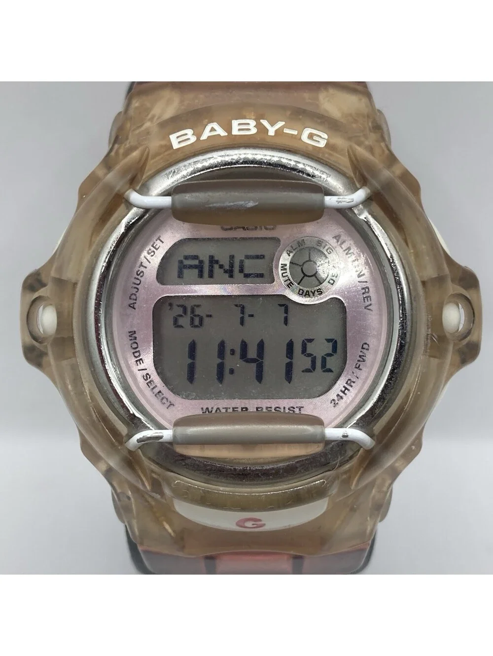 Women’s Casio Baby-G BG-169U Transparent Pink Jelly Y2K Digital Sport Watch 3531